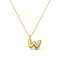 W Bubble Initial Necklace