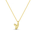 Y Bubble Initial Necklace