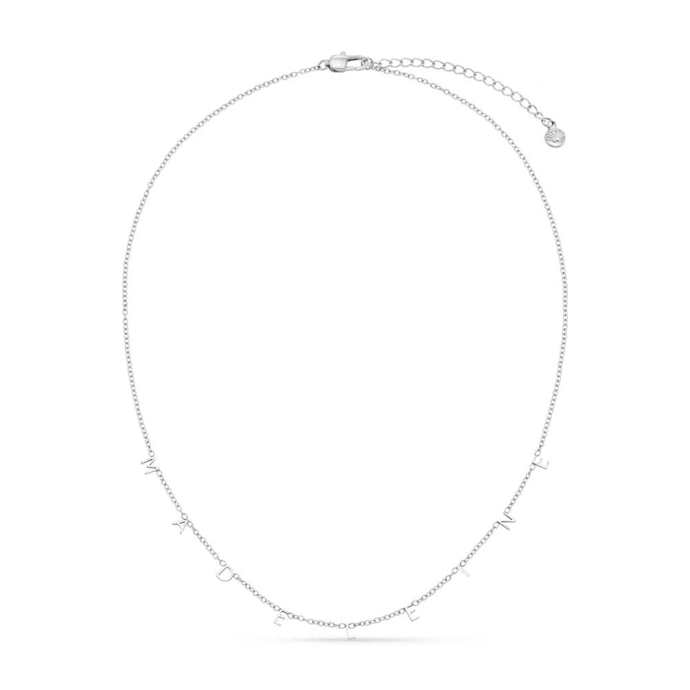 Personalised Initial Charm Necklace - Silver