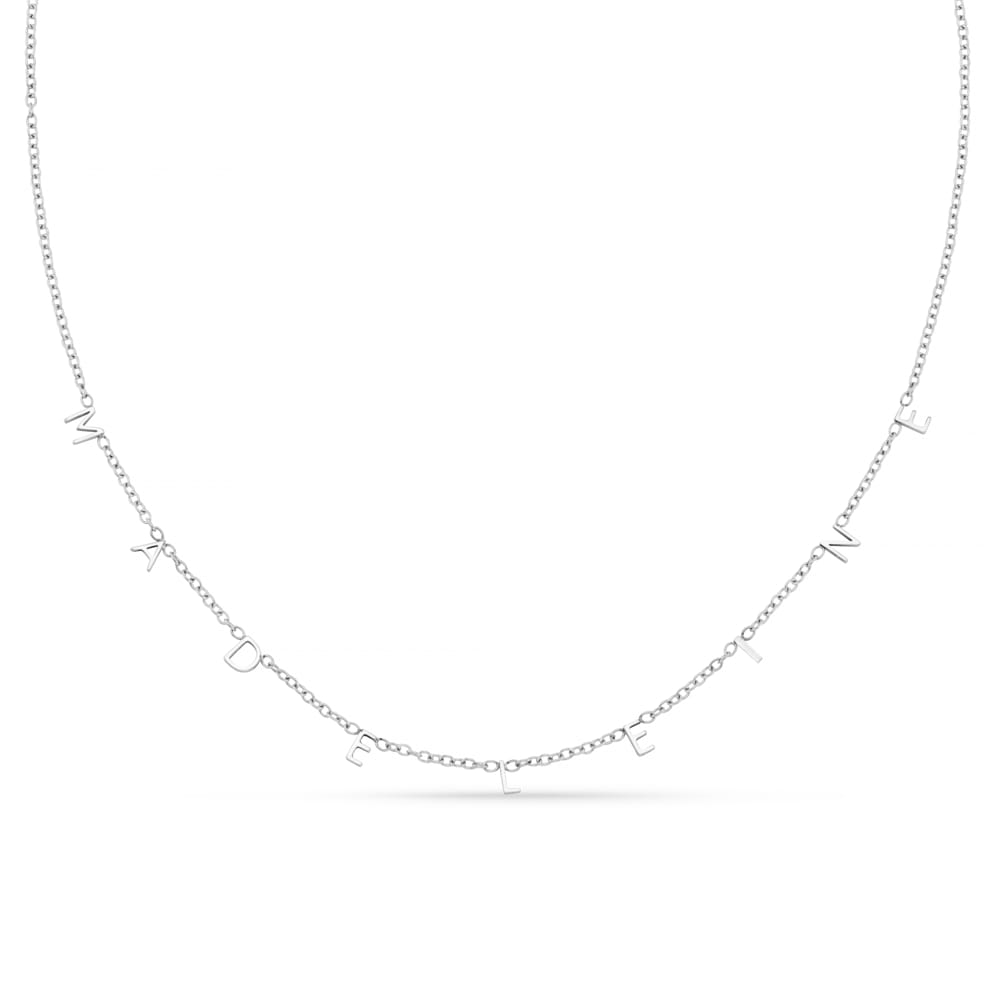 Personalised Initial Charm Necklace - Silver