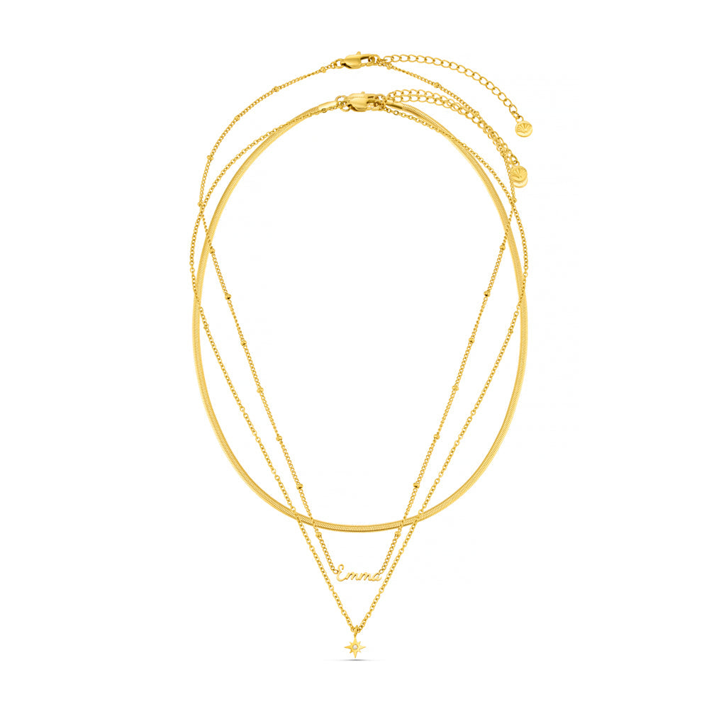 Personalised Multi-Row Name Necklace