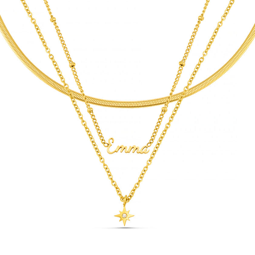 Personalised Multi-Row Name Necklace