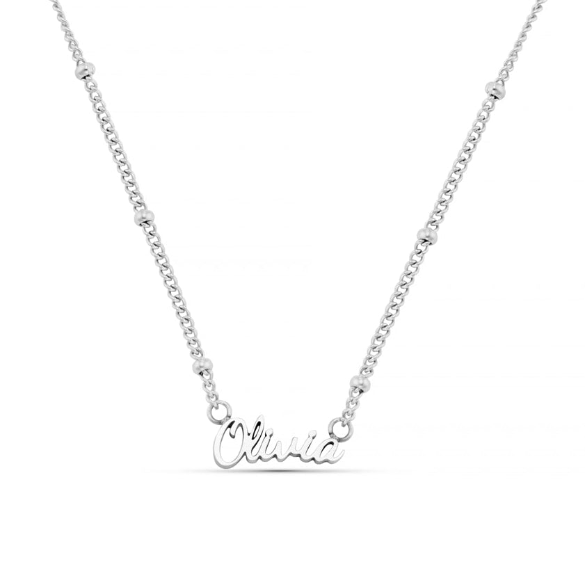 Personalised Name Necklace - Silver
