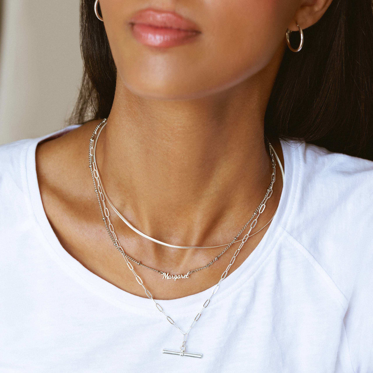 Personalised Name Necklace - Silver