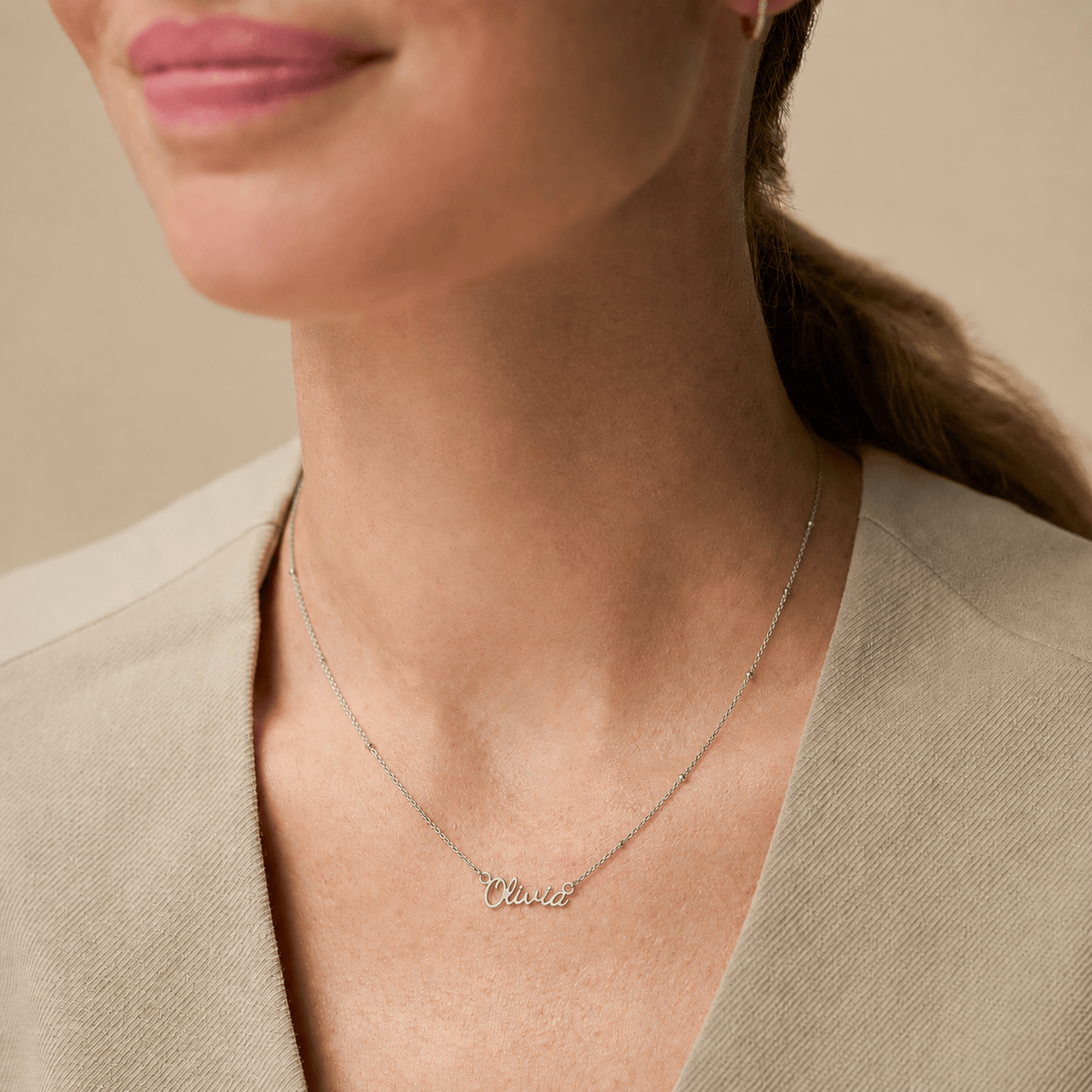 Personalised Name Necklace - Silver