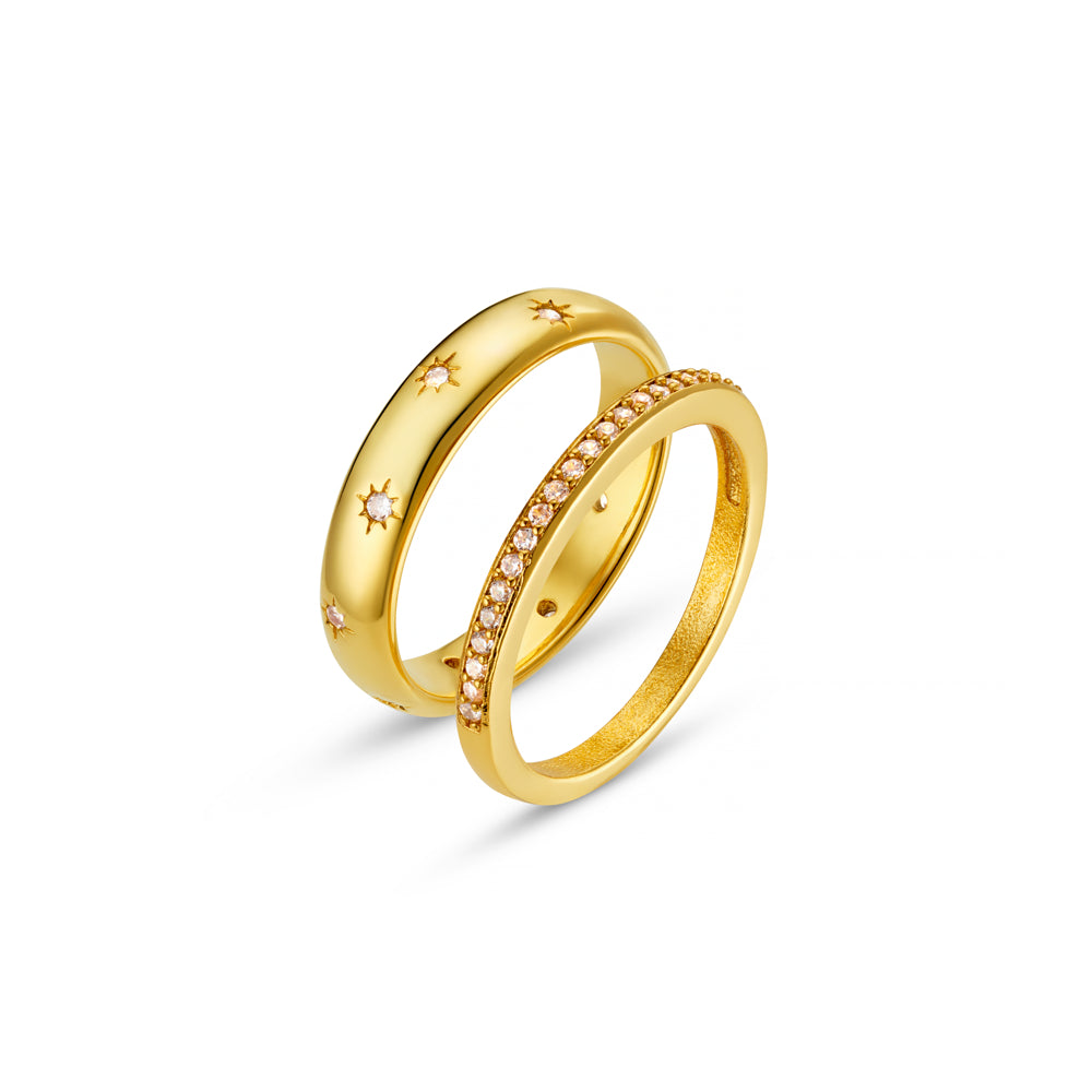 Crystal Starburst & Pavé Ring Pack