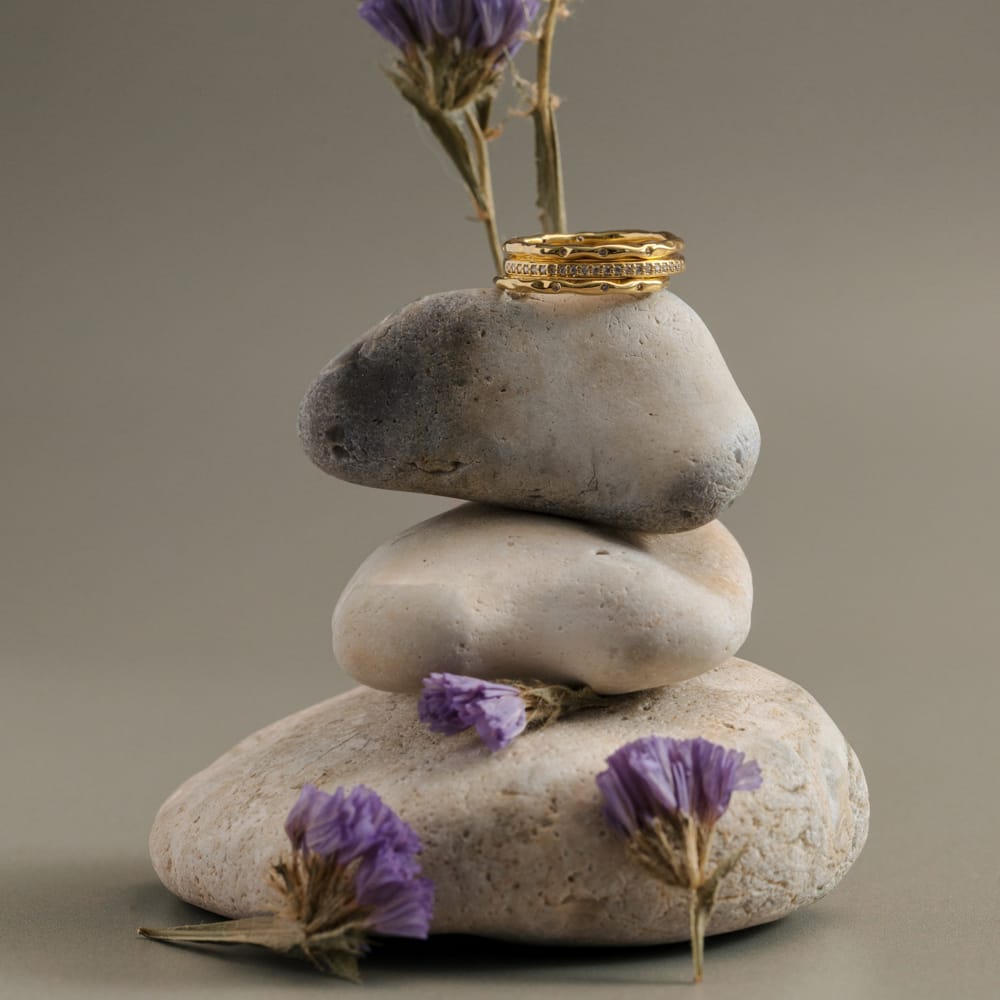 Molten Crystal Ring Stacking Set