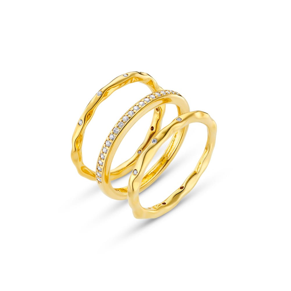 Molten Crystal Ring Stacking Set