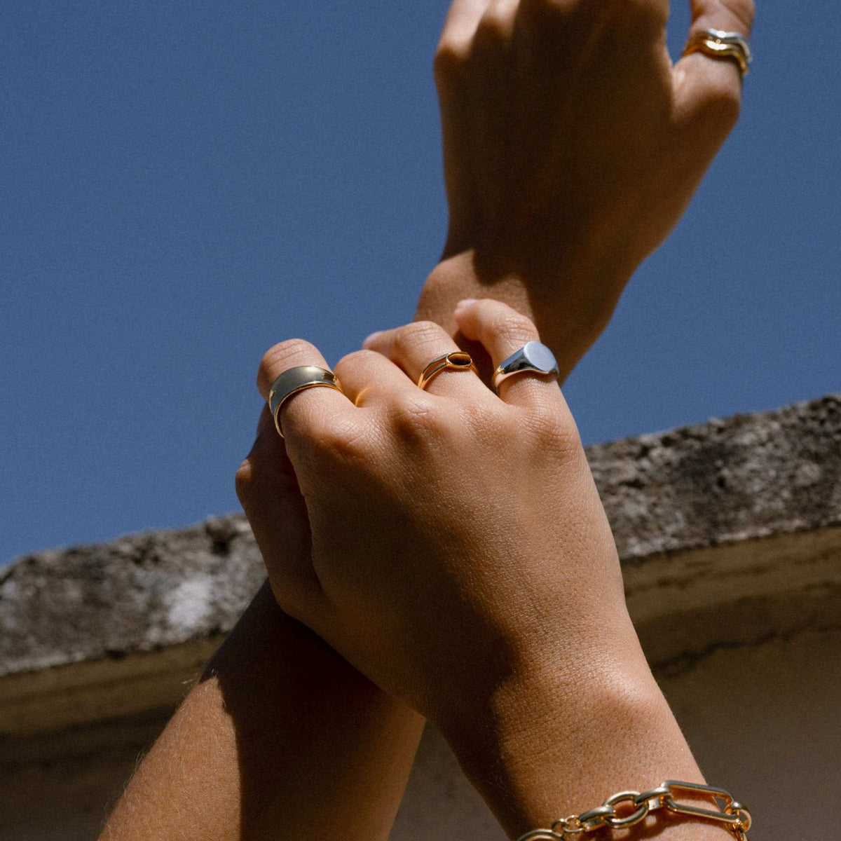 Semi-Precious Tiger's Eye Ring Stacking Set