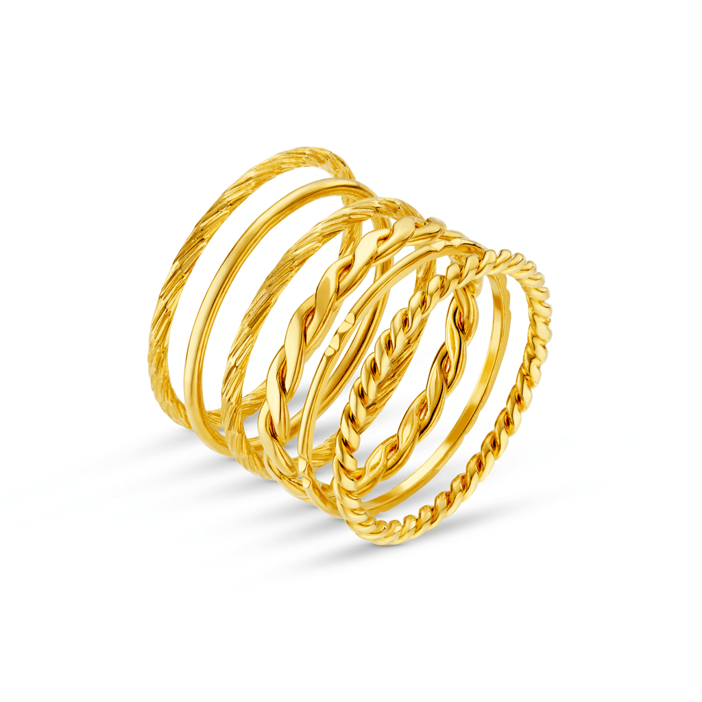 Multi Stack Ring Set - Gold