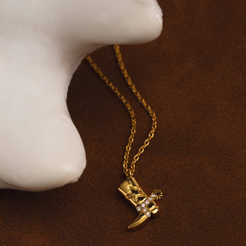 Cowboy Boot Charm Necklace