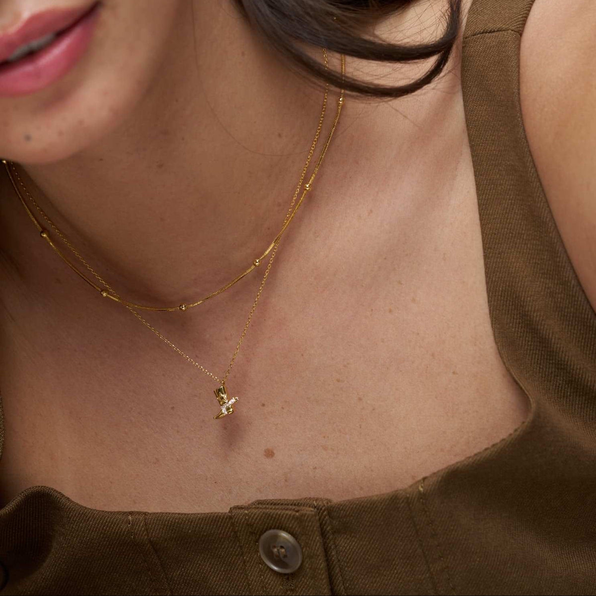 Cowboy Boot Charm Necklace