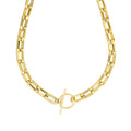 LUXE Rectangle Link T-Bar Necklace - Gold