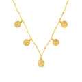 Mini Molten Coin Charm Necklace