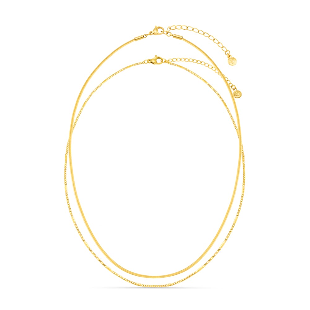 Fine Layered Snake Chain Necklace