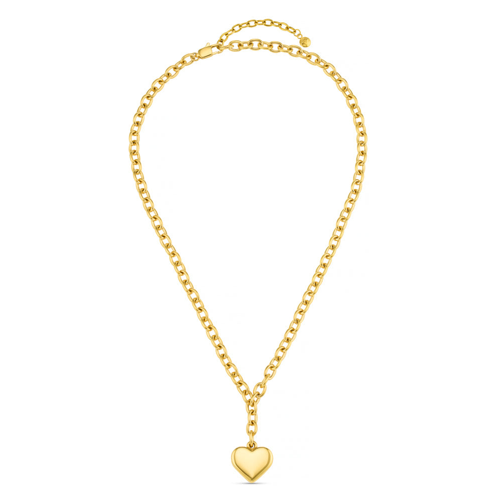 LUXE Chunky Heart Drop Necklace