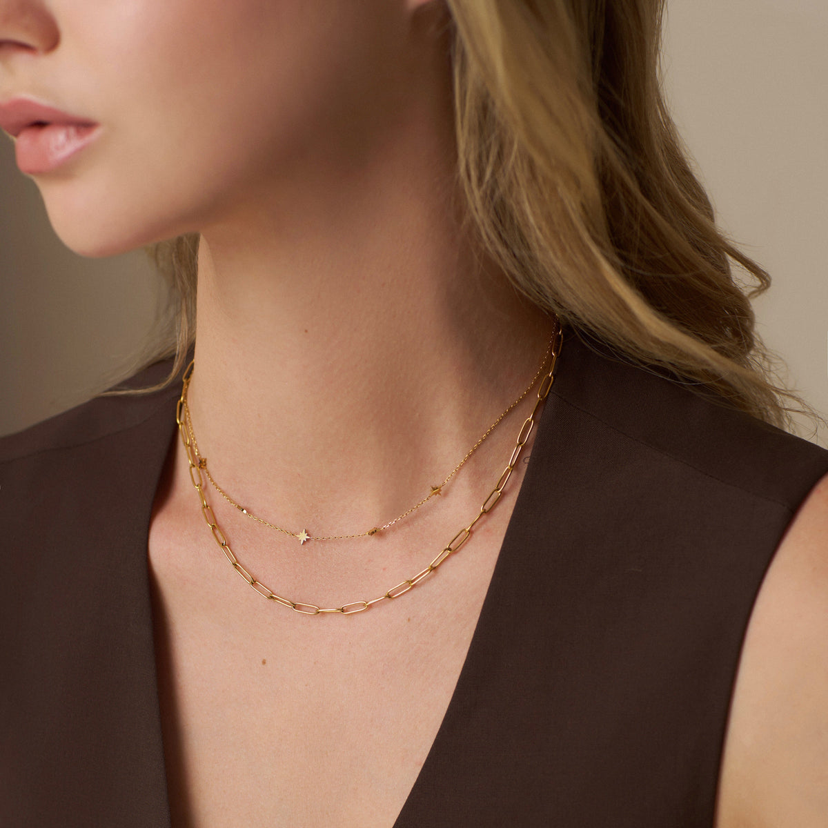 LUXE Fine Stationed Mini Starburst Necklace