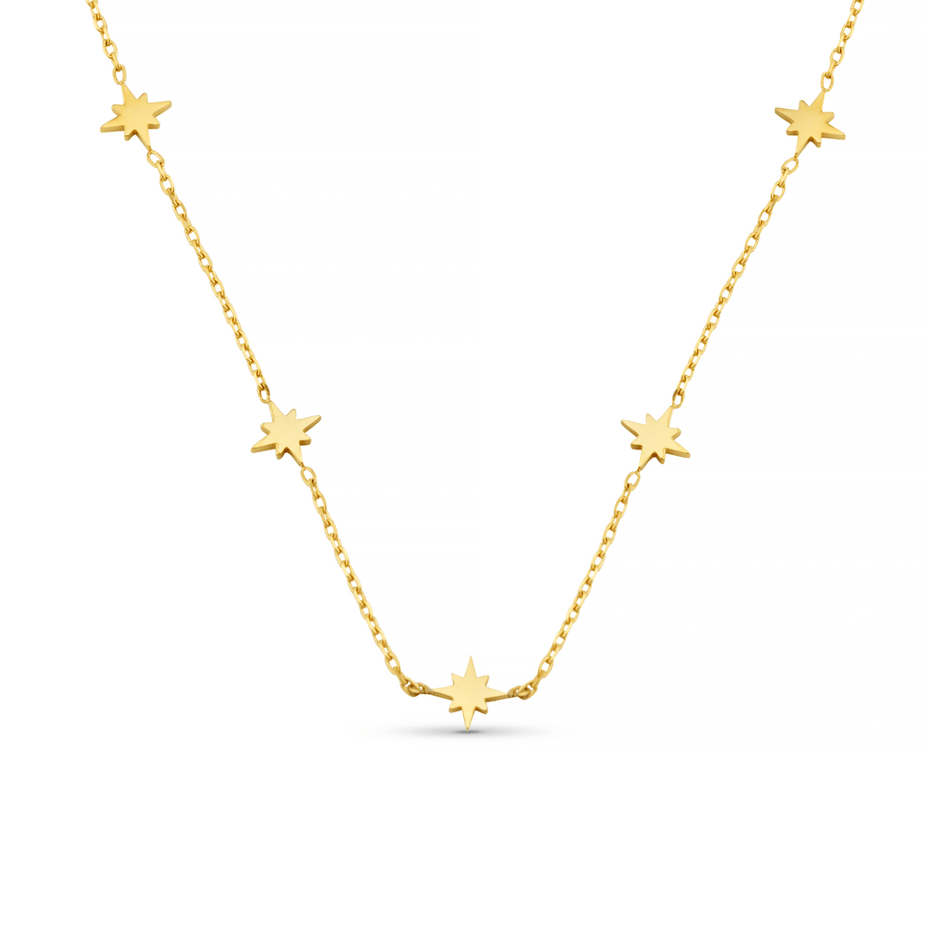 LUXE Fine Stationed Mini Starburst Necklace