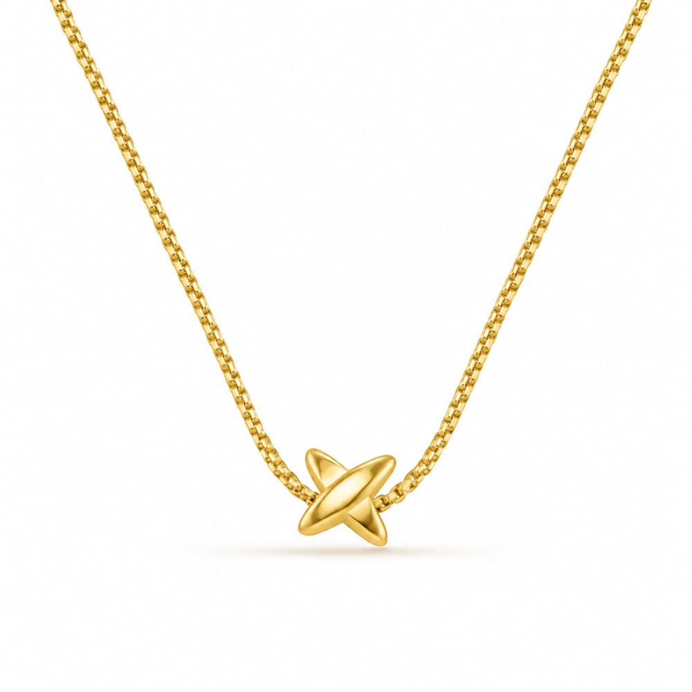 LUXE Polished Cross Chain Necklace