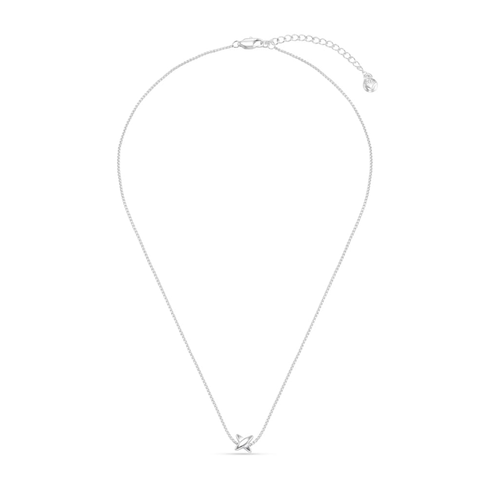 LUXE Polished Cross Chain Necklace - Silver