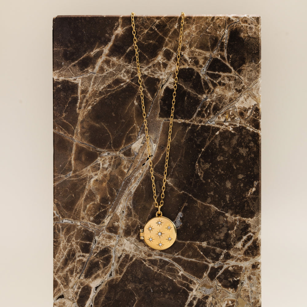 LUXE Starburst Locket Necklace