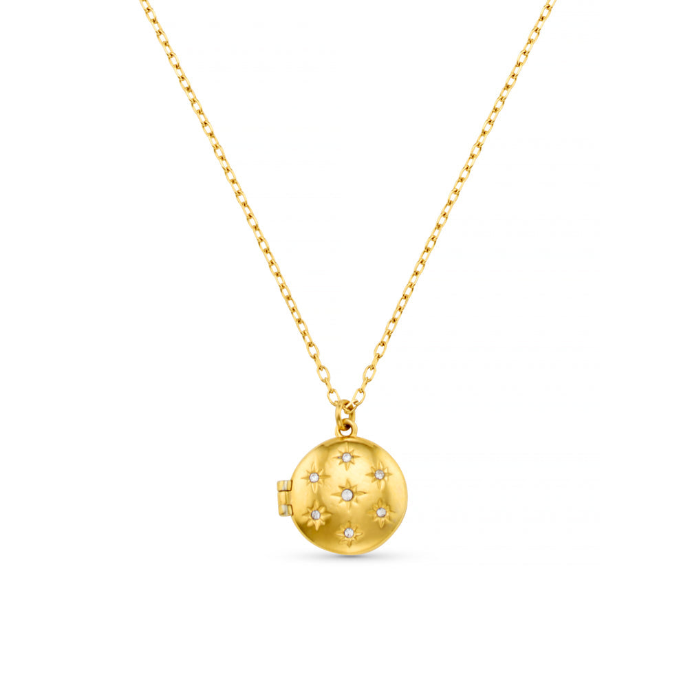 LUXE Starburst Locket Necklace