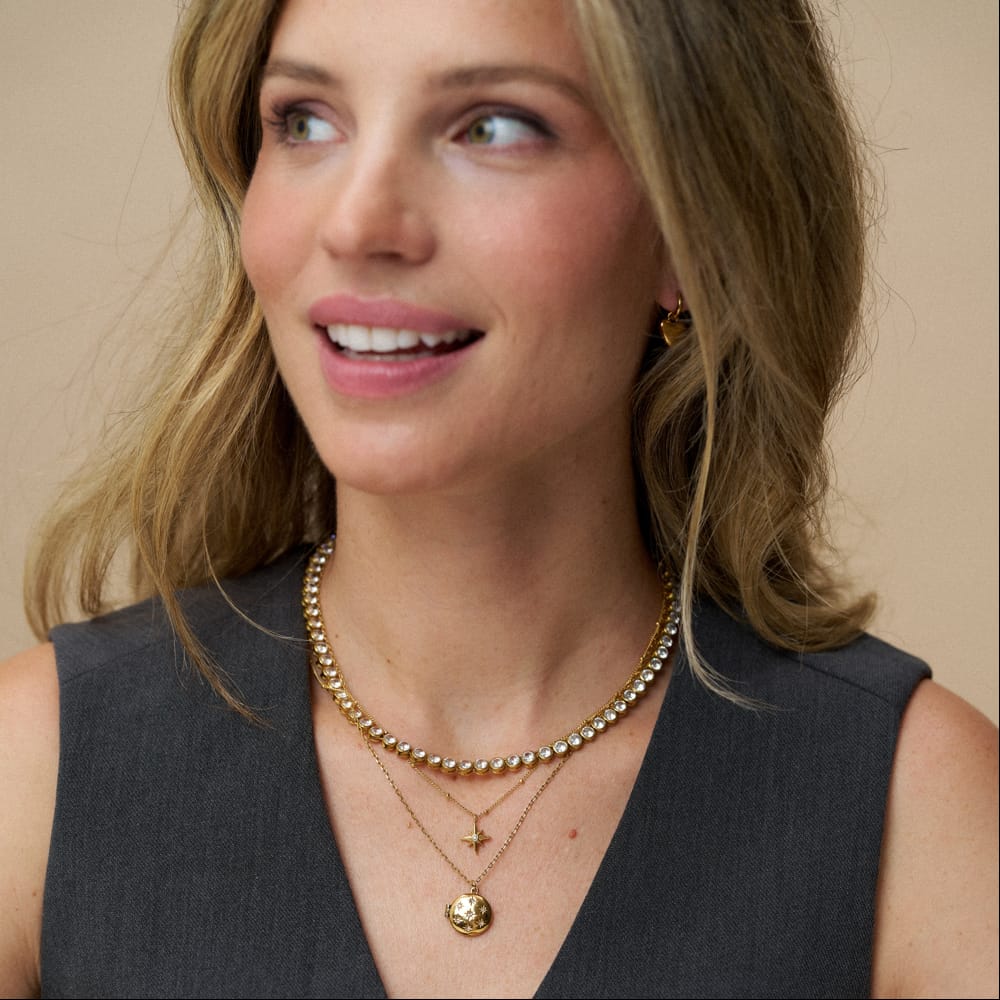 LUXE Starburst & Satellite Chain Necklace