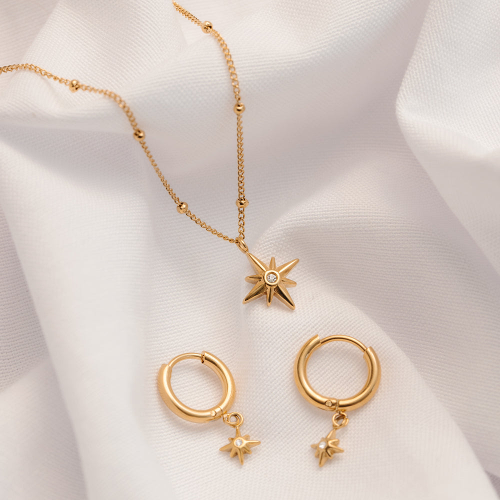 LUXE Starburst & Satellite Chain Necklace