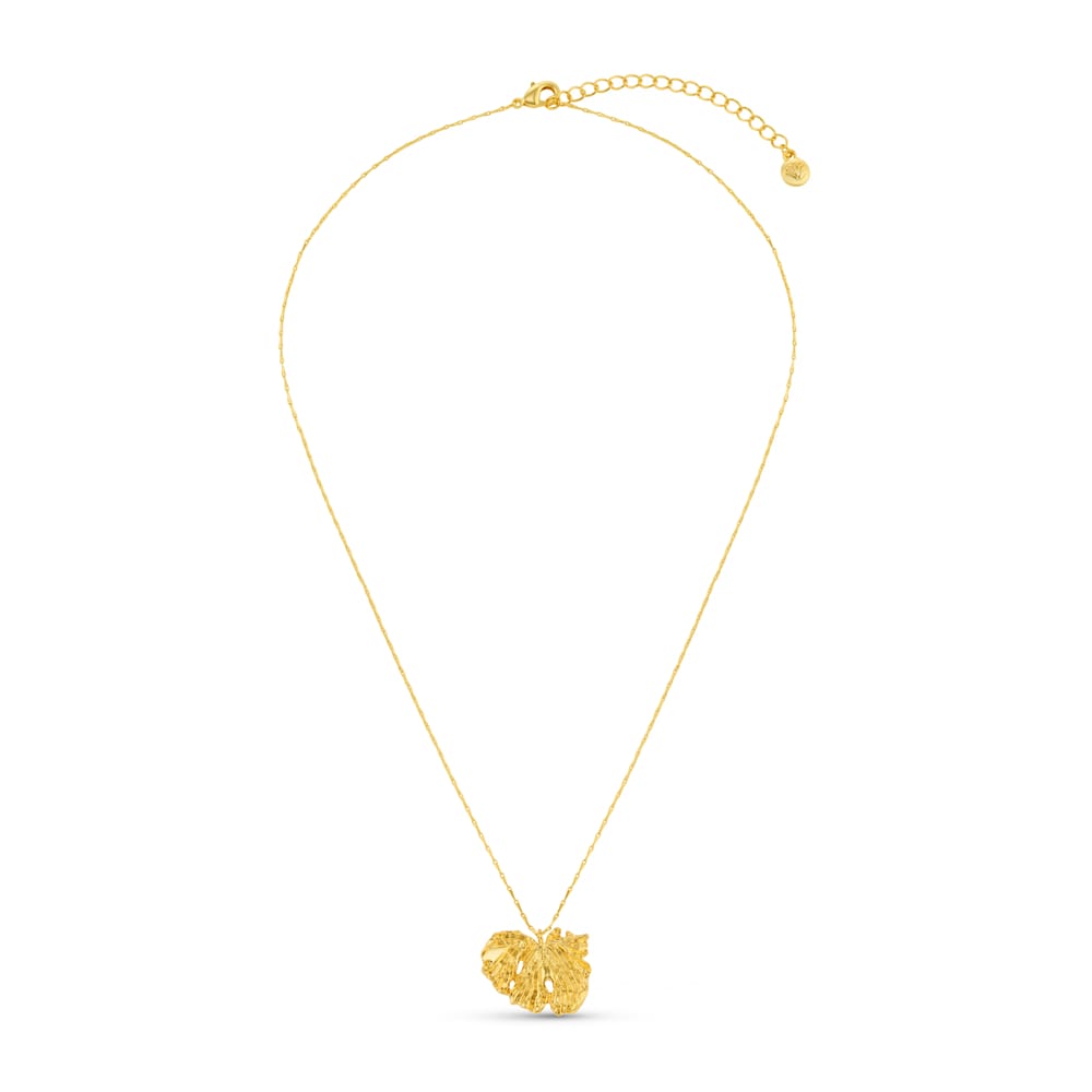 Molten Leaf Pendant Necklace