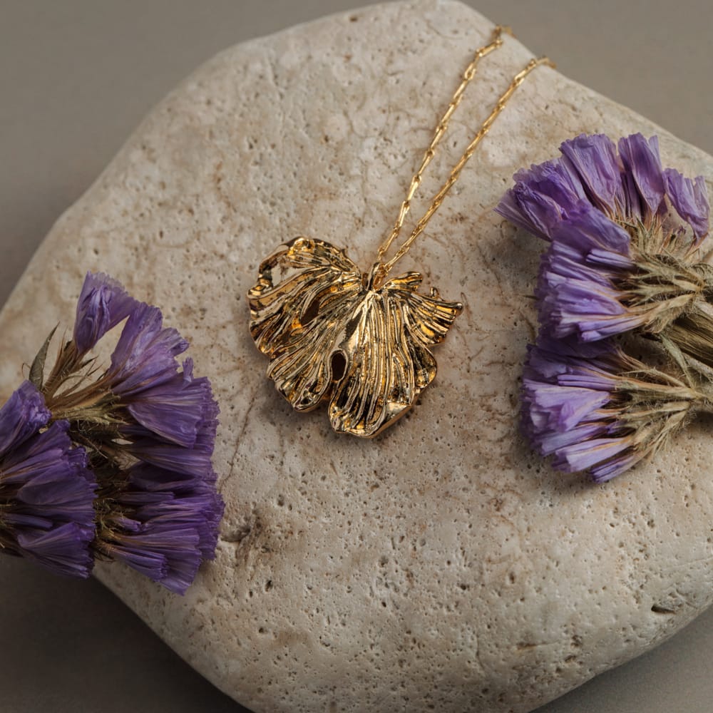 Molten Leaf Pendant Necklace