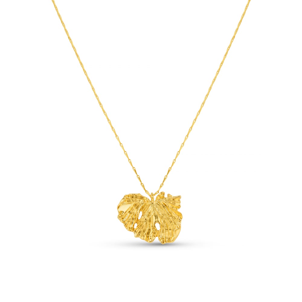 Molten Leaf Pendant Necklace
