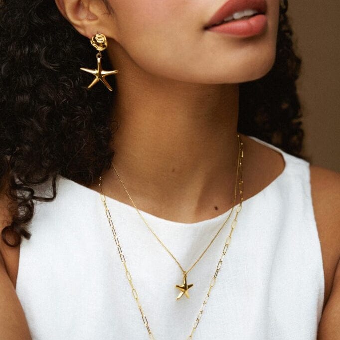 LUXE Starfish Charm Necklace