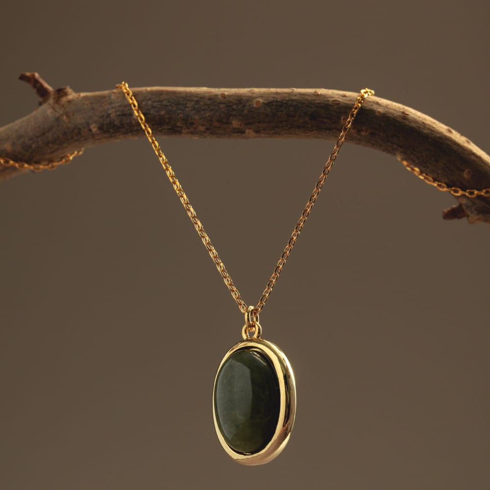 Semi-Precious Green Jade Necklace
