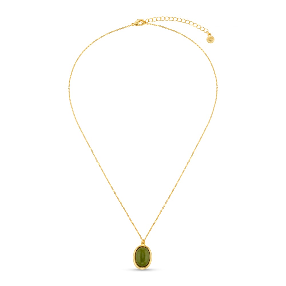 Semi-Precious Green Jade Necklace