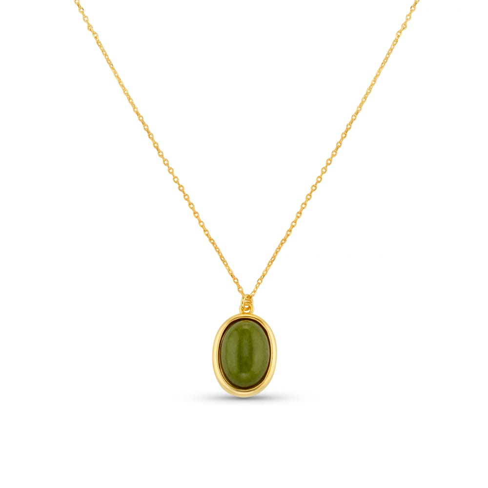 Semi-Precious Green Jade Necklace