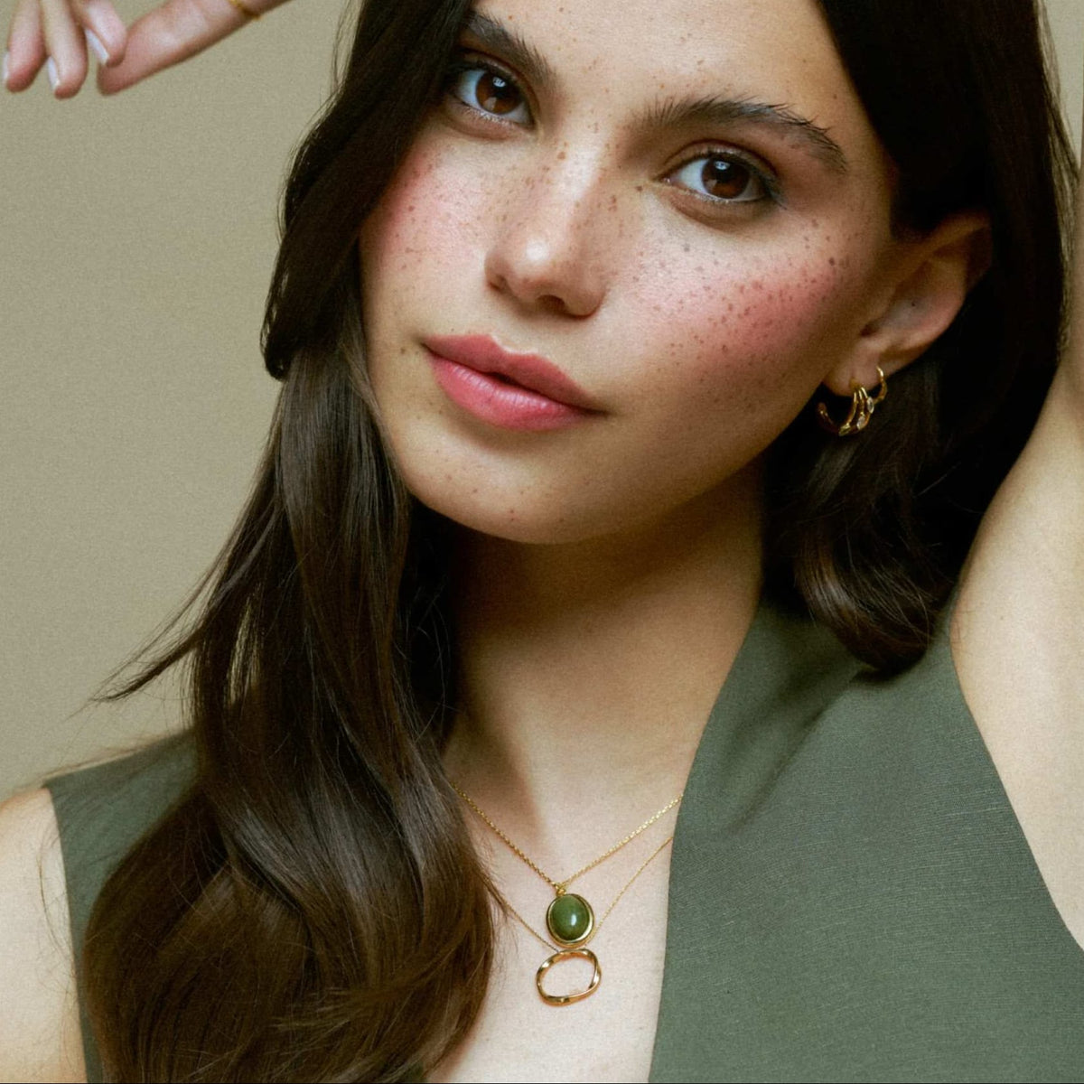 Semi-Precious Green Jade Necklace