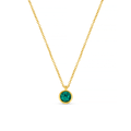 Emerald Necklace Made With Swarovski® Crystals - Gold