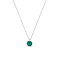 Emerald Necklace Made With Swarovski® Crystals - Silver