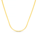 Flat Snake Chain Necklace - Gold
