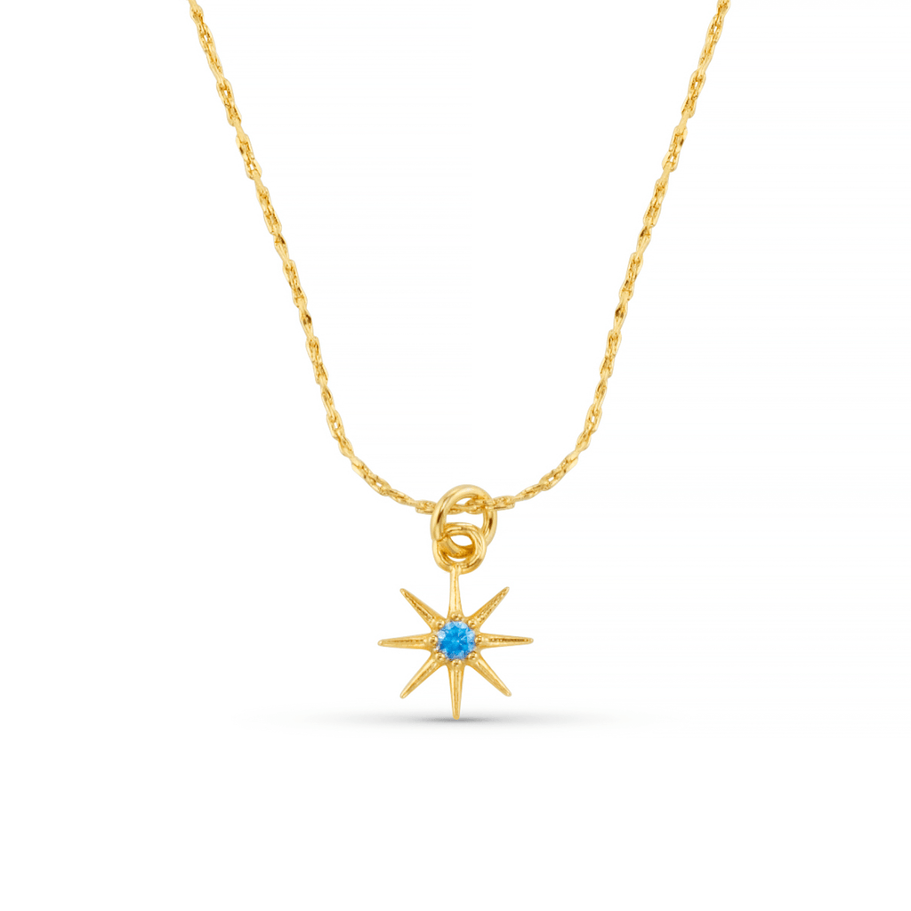 March Birthstone Aquamarine Necklace
