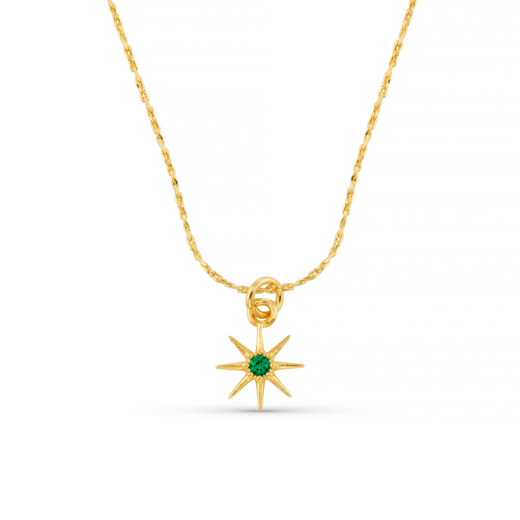 May Birthstone Emerald Necklace