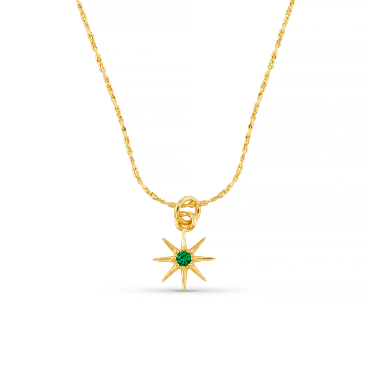 May Birthstone Emerald Necklace