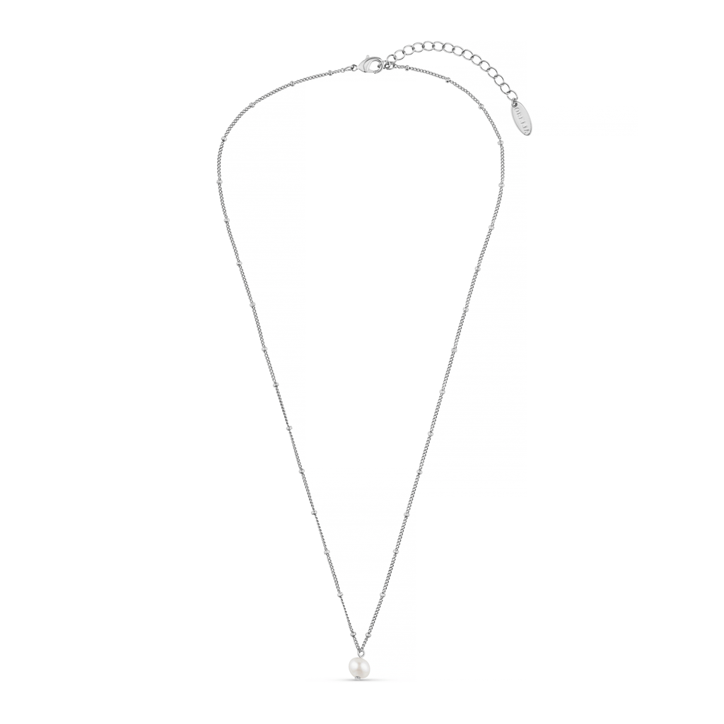 Pearl Satellite Necklace - Silver