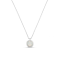 White Opal Necklace Made With Swarovski® Crystals - Silver
