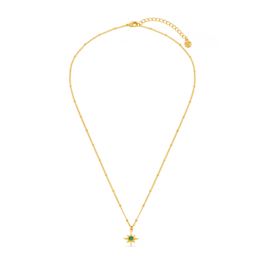 Emerald Star Charm Necklace