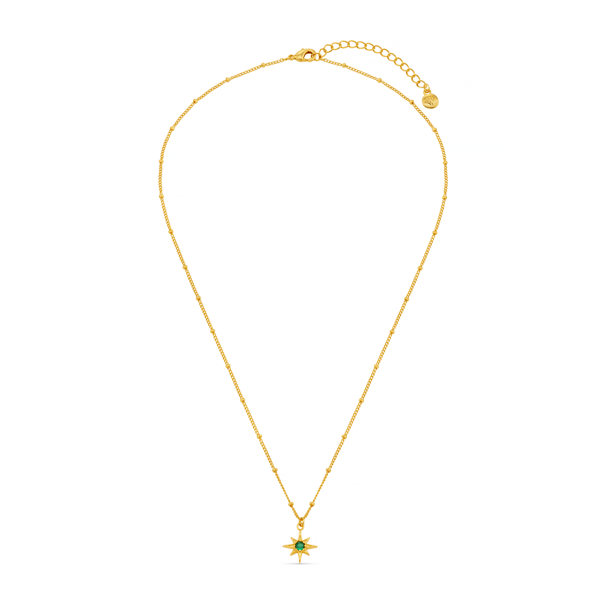 Emerald Star Charm Necklace