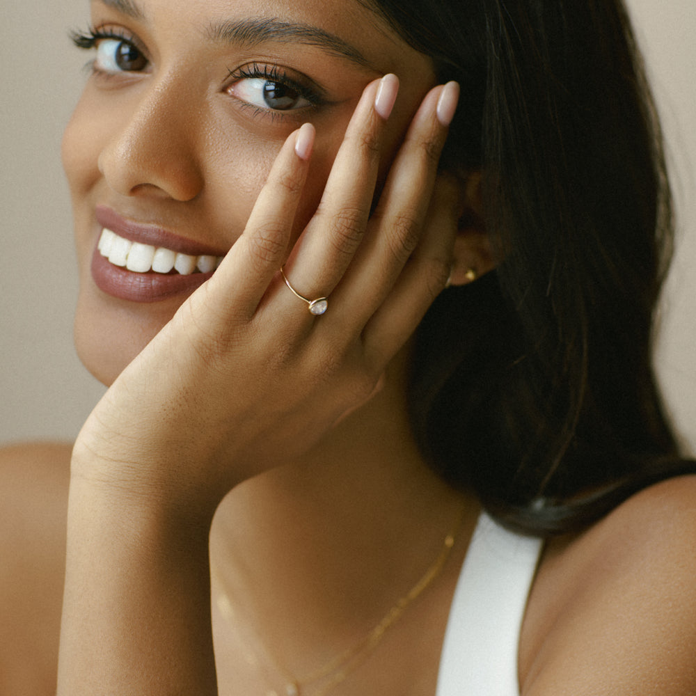 LUXE Rainbow Moonstone Ring