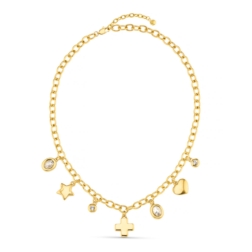 LUXE Mixed Crystal Charm Necklace