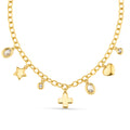 LUXE Mixed Crystal Charm Necklace