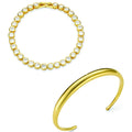 LUXE Tennis & Dome Bangle Wrist Stacking Set